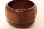 Diminutive Vintage Red Variegated Incised Stoneware Vessel by Deanna Nichols - Image 2