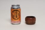 Diminutive Vintage Red Variegated Incised Stoneware Vessel by Deanna Nichols - Image 8
