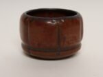 Diminutive Vintage Red Variegated Incised Stoneware Vessel by Deanna Nichols - Image 3