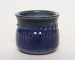 Petite Vintage Cobalt Glazed Studio Stoneware Incised Vessel by Deanna Nichols - Image 4