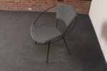 Mid-Century Iron and Bouclé Circle Chair by Joseph Cicchelli for Reilly-Wolff - Image 7