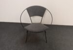 Mid-Century Iron and Bouclé Circle Chair by Joseph Cicchelli for Reilly-Wolff - Image 3