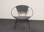 Mid-Century Iron and Bouclé Circle Chair by Joseph Cicchelli for Reilly-Wolff - Image 4