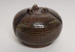 Vintage Bulbous Form Studio Pottery Earth Tone Footed Planter by Deanna Nichols - Image 7