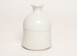 Vintage White Glazed Studio Ceramic Vase with Sgraffito Detail by Deanna Nichols - Image 2