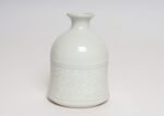 Vintage White Glazed Studio Ceramic Vase with Sgraffito Detail by Deanna Nichols - Image 3