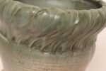 Vintage Green and Beige Speckled Ceramic Planter with Saucer by Deanna Nichols - Image 12