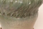 Vintage Green and Beige Speckled Ceramic Planter with Saucer by Deanna Nichols - Image 13