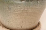 Vintage Green and Beige Speckled Ceramic Planter with Saucer by Deanna Nichols - Image 26