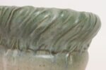 Vintage Green and Beige Speckled Ceramic Planter with Saucer by Deanna Nichols - Image 17