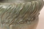 Vintage Green and Beige Speckled Ceramic Planter with Saucer by Deanna Nichols - Image 18