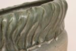 Vintage Green and Beige Speckled Ceramic Planter with Saucer by Deanna Nichols - Image 20
