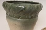 Vintage Green and Beige Speckled Ceramic Planter with Saucer by Deanna Nichols - Image 22