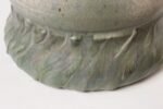 Vintage Green and Beige Speckled Ceramic Planter with Saucer by Deanna Nichols - Image 25