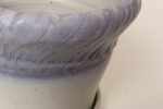 Vintage Lilac and Pale Gray Studio Ceramic Planter with Plate by Deanna Nichols - Image 25