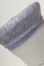 Vintage Lilac and Pale Gray Studio Ceramic Planter with Plate by Deanna Nichols - Image 20