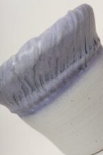 Vintage Lilac and Pale Gray Studio Ceramic Planter with Plate by Deanna Nichols - Image 20