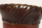 Vintage Crimson and Slate Studio Ceramic Planter with Saucer by Deanna Nichols - Image 19
