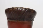 Vintage Crimson and Slate Studio Ceramic Planter with Saucer by Deanna Nichols - Image 21
