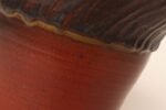 Vintage Crimson and Slate Studio Ceramic Planter with Saucer by Deanna Nichols - Image 22