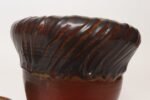 Vintage Crimson and Slate Studio Ceramic Planter with Saucer by Deanna Nichols - Image 15