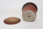 Vintage Crimson and Slate Studio Ceramic Planter with Saucer by Deanna Nichols - Image 11