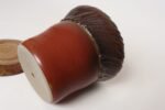 Vintage Crimson and Slate Studio Ceramic Planter with Saucer by Deanna Nichols - Image 13