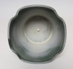Vintage Green Matte Glaze Botanical Ceramic Planter with Plate by Deanna Nichols - Image 8