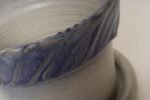 Vintage Periwinkle Incised Studio Ceramic Planter with Saucer by Deanna Nichols - Image 16