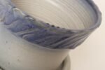 Vintage Periwinkle Incised Studio Ceramic Planter with Saucer by Deanna Nichols - Image 17