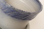 Vintage Periwinkle Incised Studio Ceramic Planter with Saucer by Deanna Nichols - Image 17