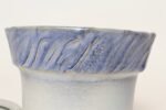 Vintage Periwinkle Incised Studio Ceramic Planter with Saucer by Deanna Nichols - Image 21