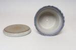Vintage Periwinkle Incised Studio Ceramic Planter with Saucer by Deanna Nichols - Image 8