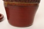 Vintage Red, Ochre and Slate Studio Ceramic Planter with Plate by Deanna Nichols - Image 20