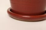 Vintage Red, Ochre and Slate Studio Ceramic Planter with Plate by Deanna Nichols - Image 27