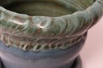 Vintage Green and Blue Incised Ceramic Planter with Saucer by Deanna Nichols - Image 27