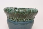 Vintage Green and Blue Incised Ceramic Planter with Saucer by Deanna Nichols - Image 23