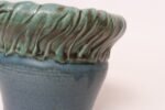 Vintage Green and Blue Incised Ceramic Planter with Saucer by Deanna Nichols - Image 22