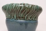 Vintage Green and Blue Incised Ceramic Planter with Saucer by Deanna Nichols - Image 20