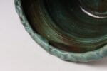 Vintage Green and Blue Incised Ceramic Planter with Saucer by Deanna Nichols - Image 18