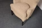 Deco Mahogany and Bouclé Wingback Chair by Edward Wormley for Dunbar Model 103B - Image 19