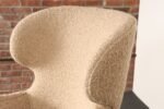 Deco Mahogany and Bouclé Wingback Chair by Edward Wormley for Dunbar Model 103B - Image 18