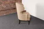 Deco Mahogany and Bouclé Wingback Chair by Edward Wormley for Dunbar Model 103B - Image 13