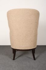 Deco Mahogany and Bouclé Wingback Chair by Edward Wormley for Dunbar Model 103B - Image 17