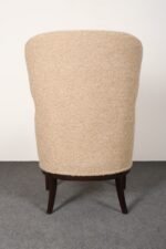 Deco Mahogany and Bouclé Wingback Chair by Edward Wormley for Dunbar Model 103B - Image 17