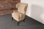Deco Mahogany and Bouclé Wingback Chair by Edward Wormley for Dunbar Model 103B - Image 12