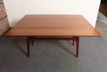 Danish Modern "Elevator" Metamorphic Coffee Table / Dining Table with Two Leaves - Image 7