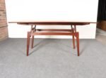 Danish Modern "Elevator" Metamorphic Coffee Table / Dining Table with Two Leaves - Image 8