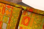 Scandinavian Folke Ohlsson Teak Settee in Jack Lenor Larsen "Caravan" Velvet - Image 48