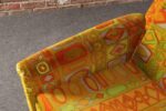 Scandinavian Folke Ohlsson Teak Settee in Jack Lenor Larsen "Caravan" Velvet - Image 46